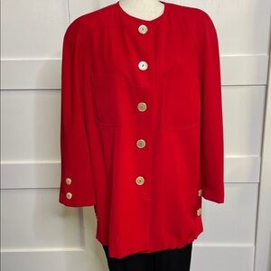 Valentino Vibrant Red Jacket - Sz 40/US 6